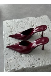 PANTERA SIREN Autumn Morning Bordeaux Δερμάτινα Μπορντώ Γυναικεία Mules