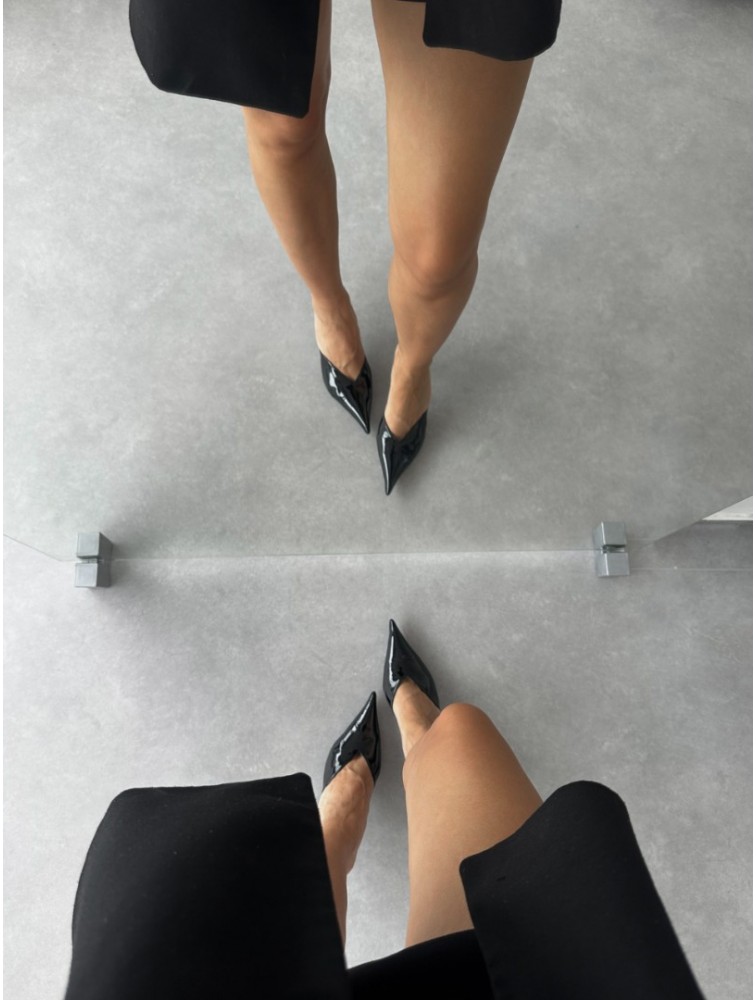 PANTERA SIREN Autumn Morning Black Δερμάτινα Μαύρα Γυναικεία Mules