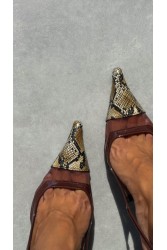 PANTERA SIREN Can't Stop Loving you Καφέ Φιλτιρέ Slingback Γόβες