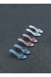 PANTERA SIREN Cloud 9 Δερμάτινα Γαλάζια Γυναικεία Mules