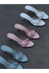 PANTERA SIREN Cloud 9 Δερμάτινα Γαλάζια Γυναικεία Mules