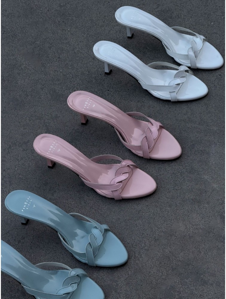 PANTERA SIREN Cloud 9 Δερμάτινα Γαλάζια Γυναικεία Mules