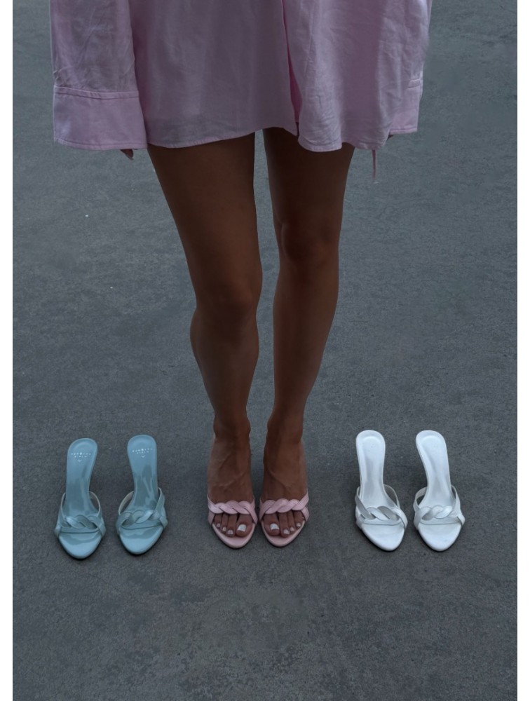 PANTERA SIREN Cloud 9 Δερμάτινα Γαλάζια Γυναικεία Mules