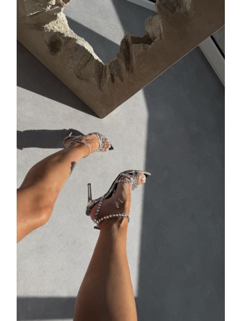 PANTERA SIREN Dreamy Princess Transparent Sandal with Rhinestones