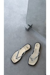 PANTERA SIREN Hot Tan Lines Silver Silver Fork Patent Leather