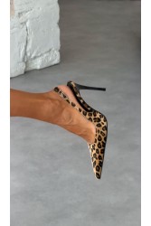 PANTERA SIREN Leopard Bomb Λεοπάρ Slingback Γόβες