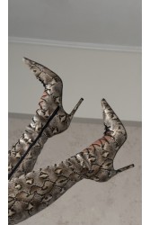 PANTERA SIREN Mamacita Knee Boots Snake Μπότες με Κορδόνι