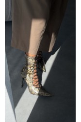 PANTERA SIREN Mamacita Snake Μποτάκια με Κορδόνι