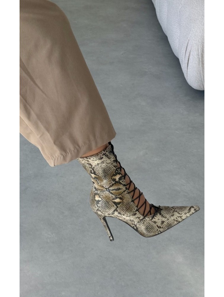 PANTERA SIREN Mamacita Snake Μποτάκια με Κορδόνι