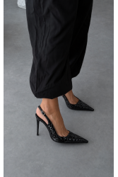 PANTERA SIREN Midnight Affair Black Croco Μαύρες Κροκό Γόβες