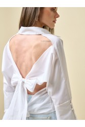 PROJECT SOMA Dittany Shirt White Cotton Shirt with Ties