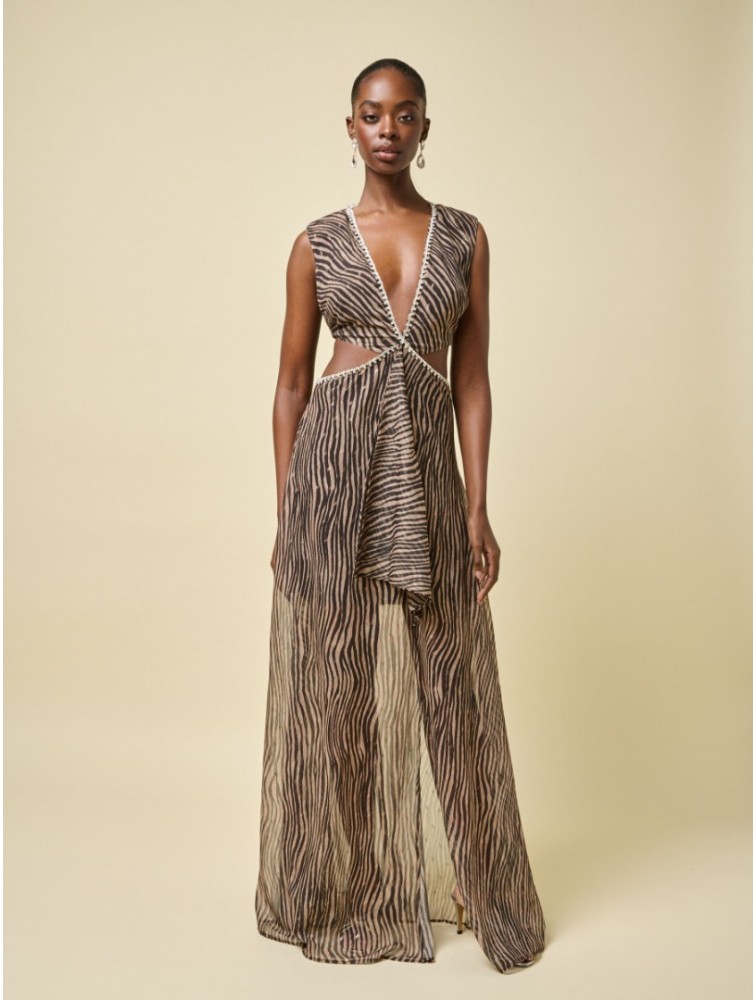 PROJECT SOMA Foxglove Dress Μάξι Φόρεμα με Κοψίματα