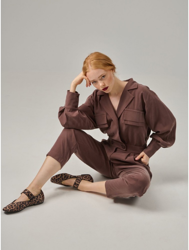 PROJECT SOMA Liber Overall brown Καφέ ολόσωμη φόρμα