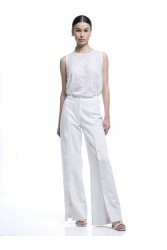 PROJECT SOMA Cellu Pants Λευκή Παντελόνα