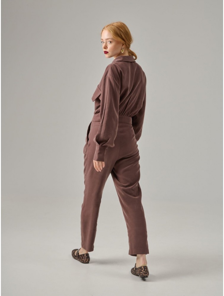 PROJECT SOMA Liber Overall brown Καφέ ολόσωμη φόρμα
