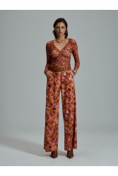 PROJECT SOMA Beatrice Pants Εμπριμέ Πορτοκαλί Παντελόνι