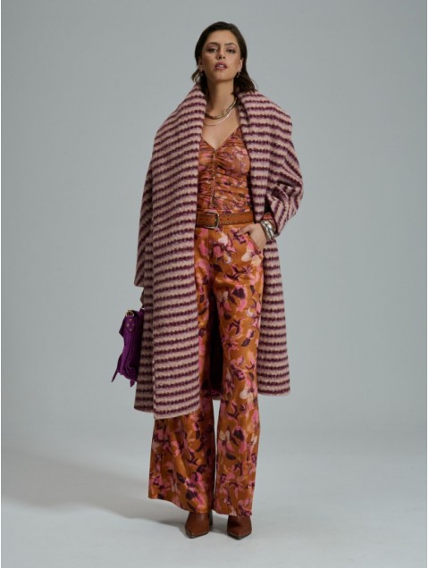 PROJECT SOMA Beatrice Pants Εμπριμέ Πορτοκαλί Παντελόνι