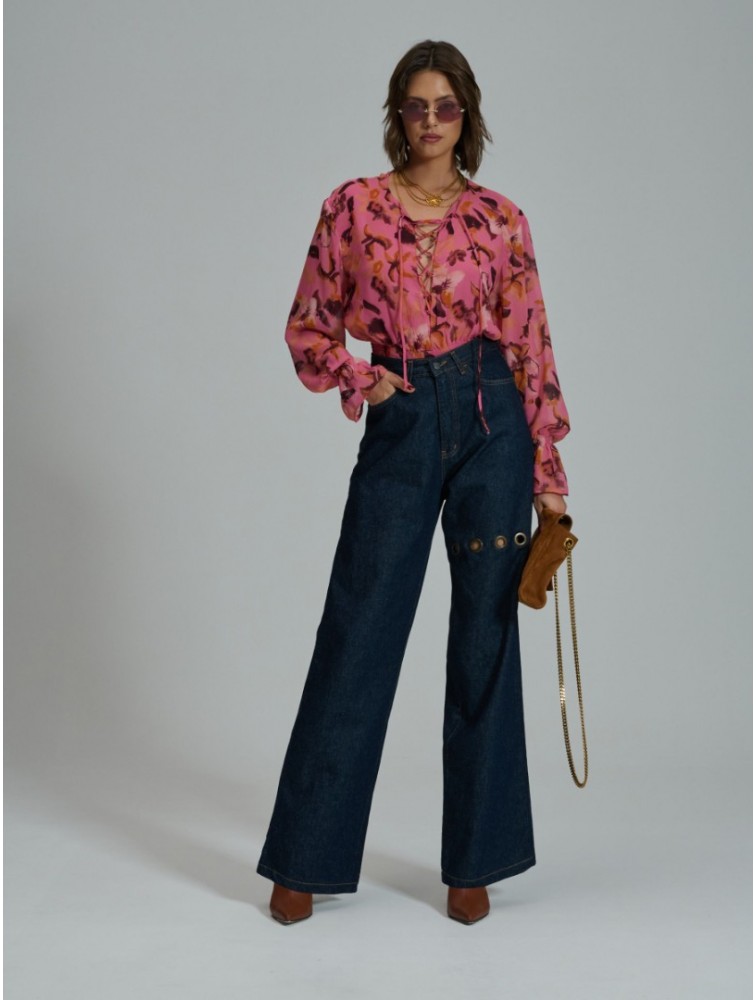 PROJECT SOMA Giada Top Ροζ Φλοράλ Τοπ