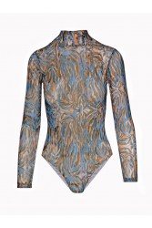 PROJECT SOMA Ilaria Bodysuit Εμπριμέ Τούλινο Κορμάκι