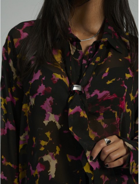 PROJECT SOMA Lorenza Black Shirt Μαύρο Πουκάμισο