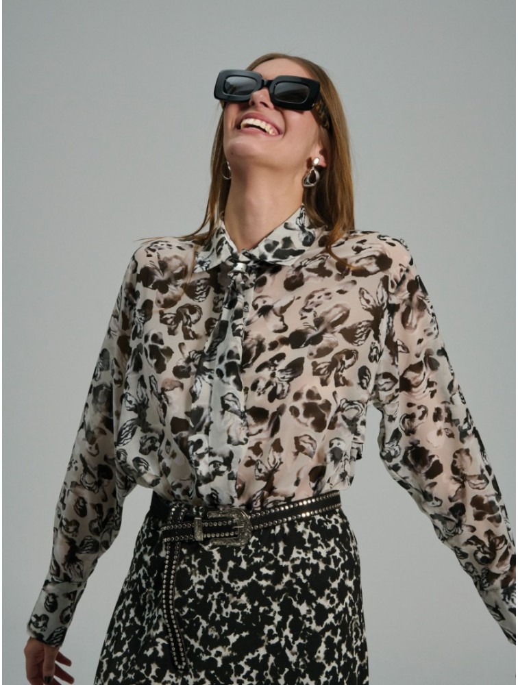 PROJECT SOMA Lorenza Creme Shirt Μπεζ Πουκάμισο