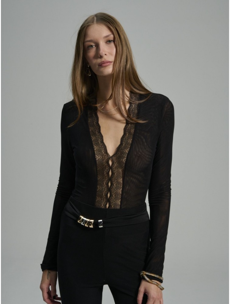 PROJECT SOMA Orietta Black Bodysuit Μαύρο Κορμάκι