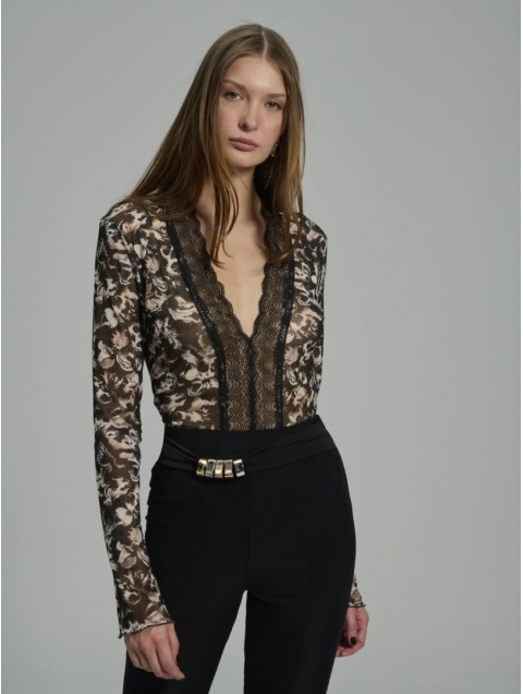 PROJECT SOMA Orietta Floral Bodysuit Φλοράλ Κορμάκι