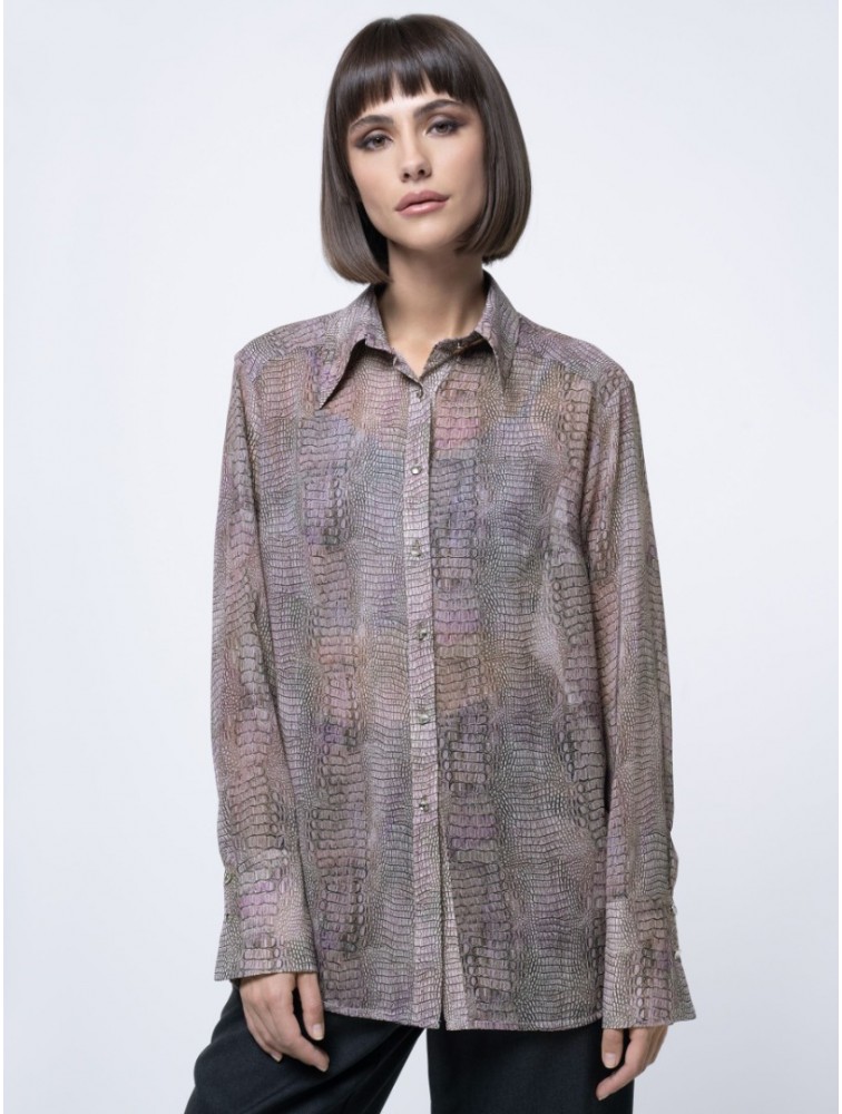 PROJECT SOMA Andria Purple Shirt Μωβ Πουκάμισο