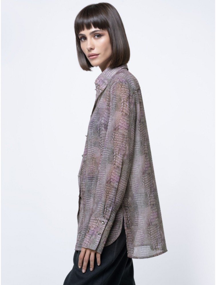 PROJECT SOMA Andria Purple Shirt Μωβ Πουκάμισο
