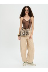 PROJECT SOMA Balm Beige Pants Μπεζ Τζιν Παντελόνι