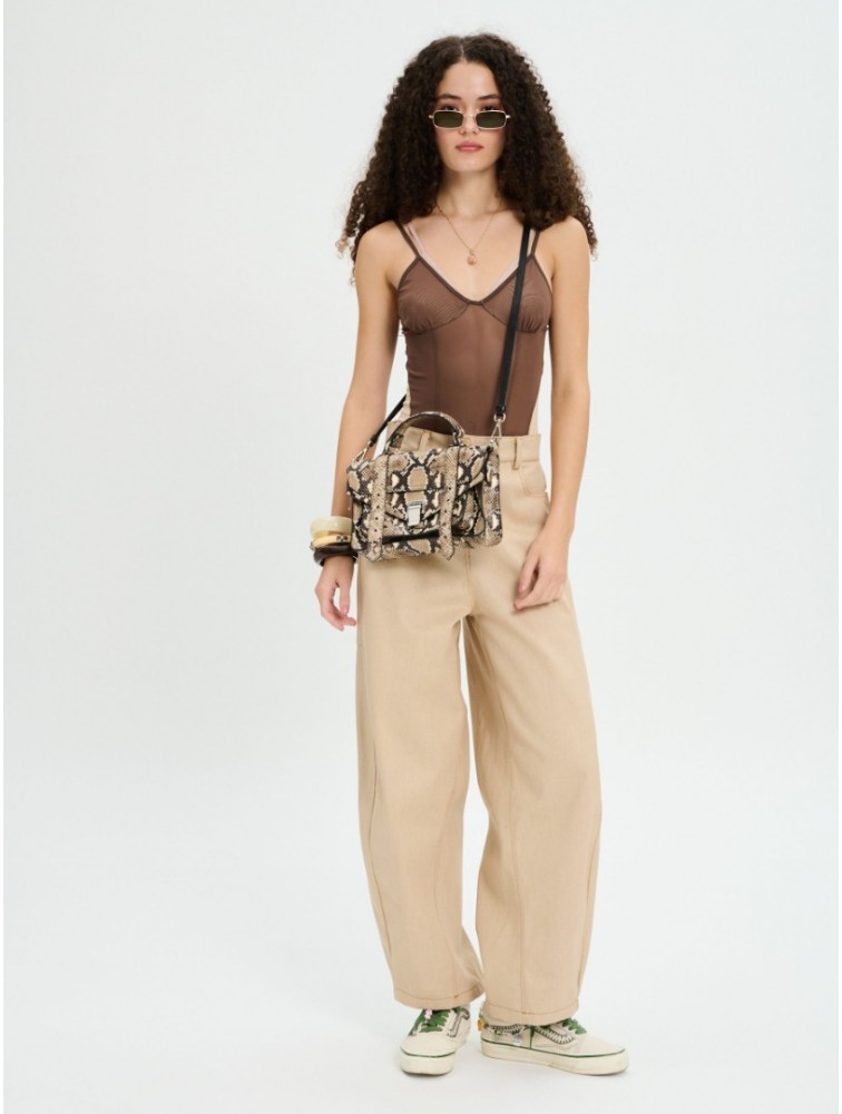 PROJECT SOMA Balm Beige Pants Μπεζ Τζιν Παντελόνι