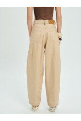 PROJECT SOMA Balm Beige Pants Μπεζ Τζιν Παντελόνι