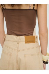 PROJECT SOMA Balm Beige Pants Μπεζ Τζιν Παντελόνι