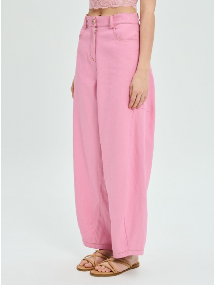 PROJECT SOMA Balm Pink Pants Ροζ Τζιν Παντελόνι