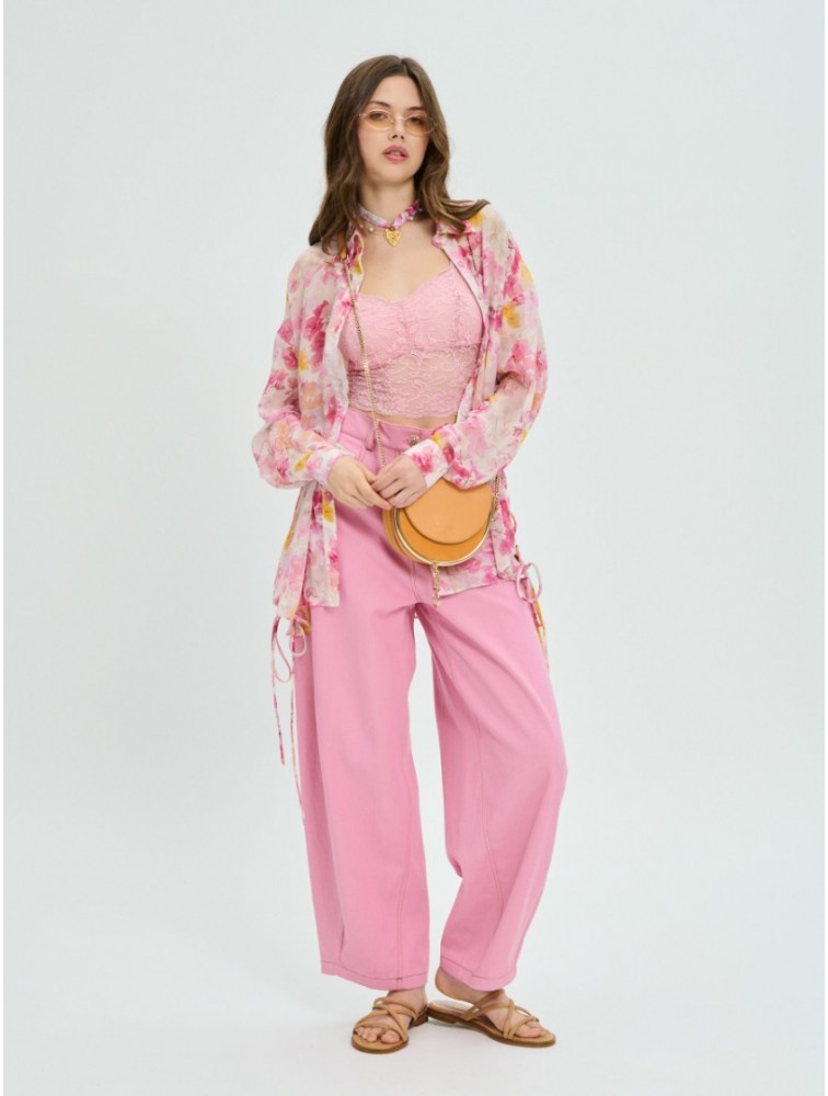 PROJECT SOMA Balm Pink Pants Ροζ Τζιν Παντελόνι
