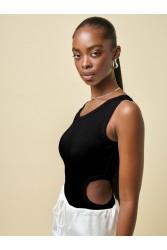PROJECT SOMA Balsam Black Bodysuit Μαύρο Κορμάκι με Ανοίγματα