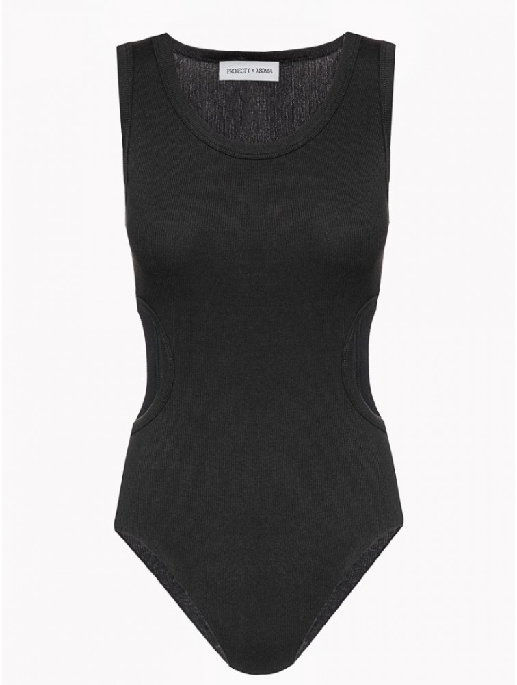 PROJECT SOMA Balsam Black Bodysuit Μαύρο Κορμάκι με Ανοίγματα