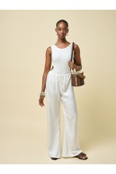 PROJECT SOMA Balsam Off-white Bodysuit with Cutouts