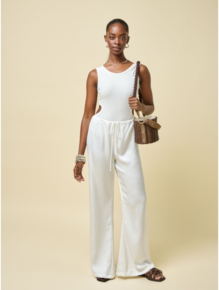 PROJECT SOMA Balsam Off-white Bodysuit with Cutouts