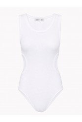 PROJECT SOMA Balsam Off-white Bodysuit with Cutouts