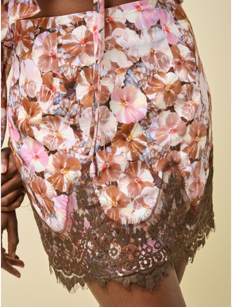 PROJECT SOMA Begonia Skirt Φλοράλ Μίνι Φούστα