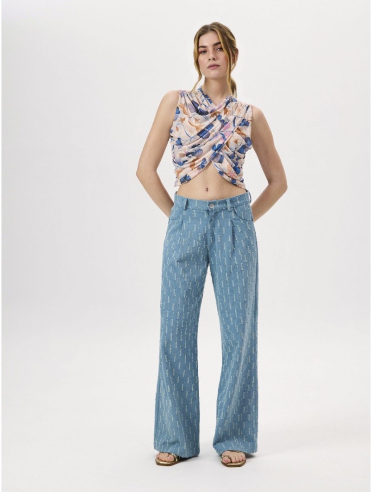 PROJECT SOMA Bellus Creme Top Εκρού Τοπ
