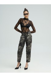 PROJECT SOMA Bresse Black Bodysuit Μαύρο Δαντελένιο Κορμάκι