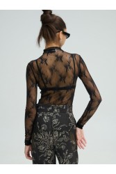 PROJECT SOMA Bresse Black Bodysuit Μαύρο Δαντελένιο Κορμάκι