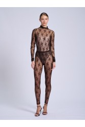 PROJECT SOMA Bresse Brown Bodysuit Καφέ Δαντελένιο Κορμάκι