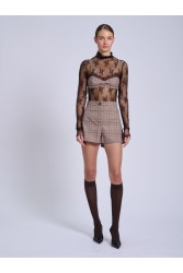 PROJECT SOMA Bresse Brown Bodysuit Καφέ Δαντελένιο Κορμάκι