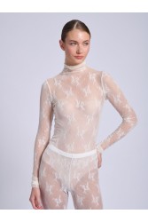 PROJECT SOMA Bresse Off White Bodysuit Εκρού Δαντελένιο Κορμάκι