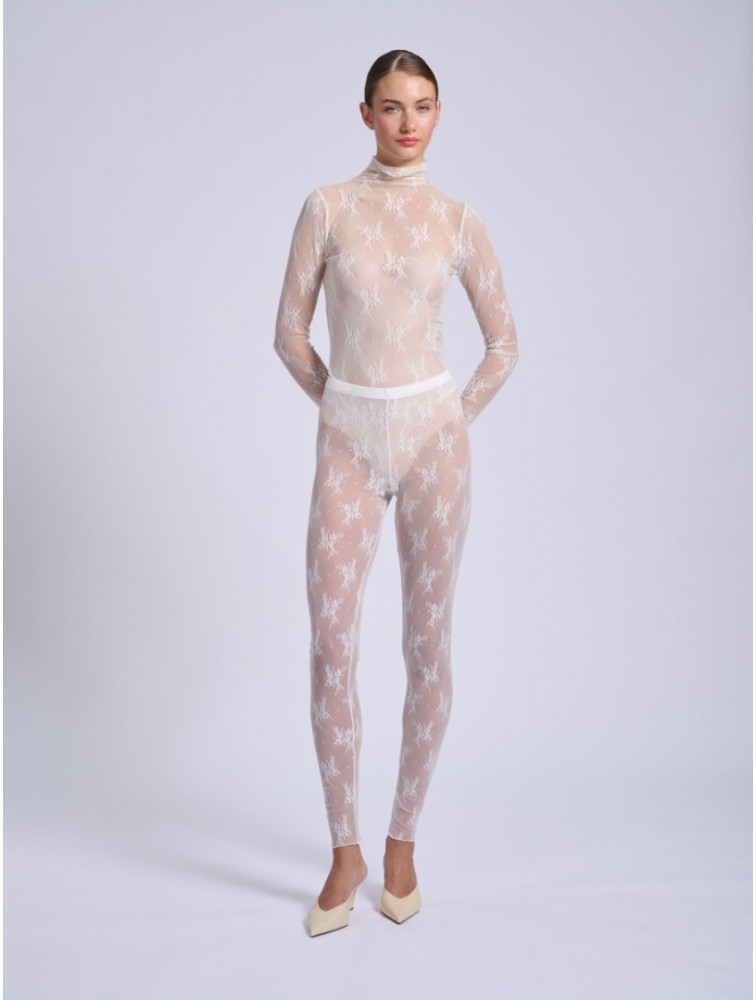 PROJECT SOMA Bresse Off White Bodysuit Εκρού Δαντελένιο Κορμάκι