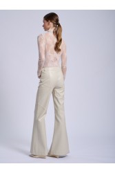 PROJECT SOMA Bresse Off White Bodysuit Εκρού Δαντελένιο Κορμάκι