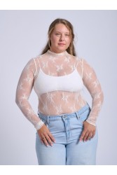 PROJECT SOMA Bresse Off White Bodysuit Εκρού Δαντελένιο Κορμάκι